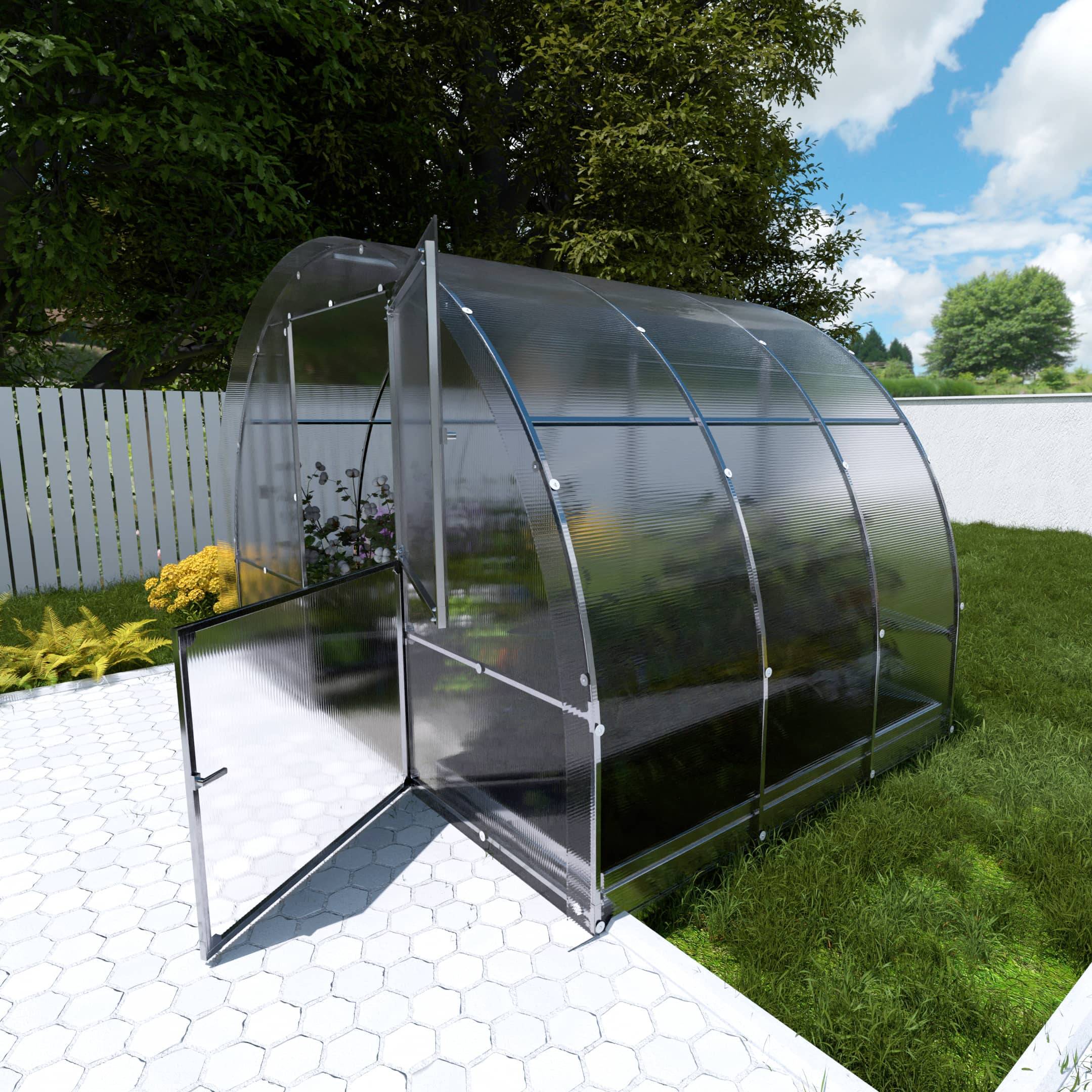 Serre KLASIKA EASY 3 x 2 m (6 m²), 6 mm avec revêtement en polycarbonate - Image 1