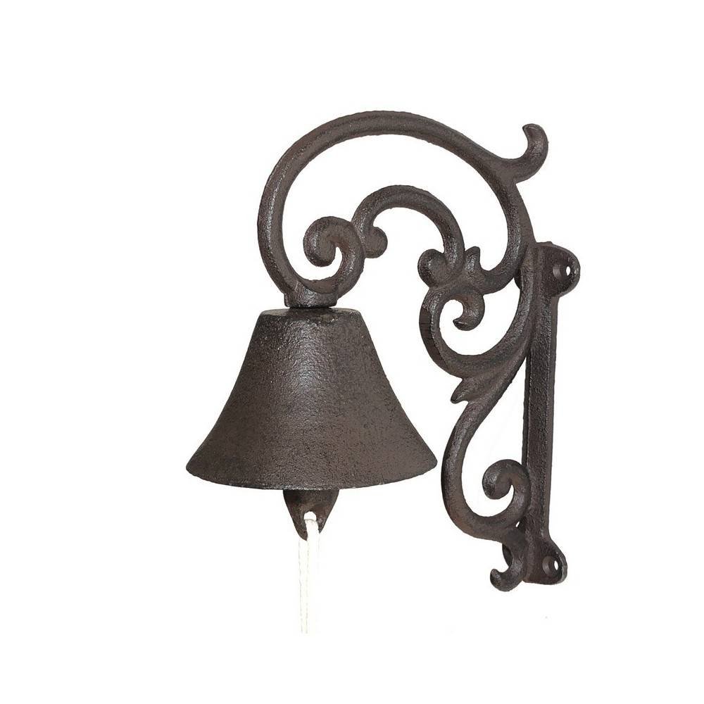 Chemin De Campagne - Cloche de jardin de porte ancienne fonte marron 17x21cm Chemin de campagne - Image 1