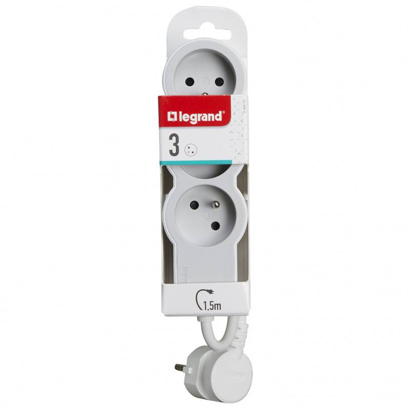 Legrand - Rallonge multiprise 1,5m avec bloc 3 prises 2P+T 0 494 70 LEGRAND - Image 5