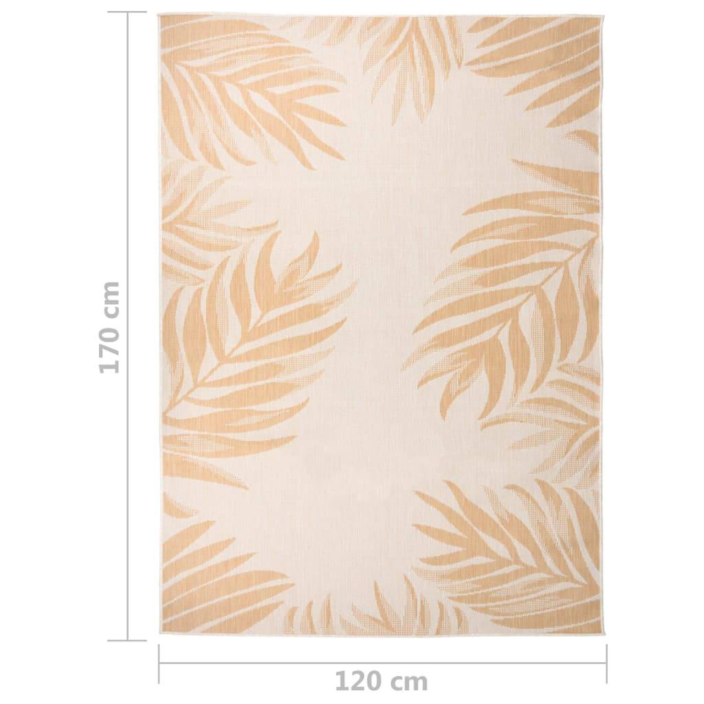 Tapis de Terrasse Motif Tropical Tissage Plat en PP Anti-UV Jaune 120x170 cm – ComfortXL Outdoor Living - Image 6