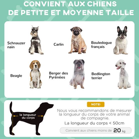 Lit pour chien acier et textilène gris 76 x 61 x 69.5 cm - PANGIVO - Image 6