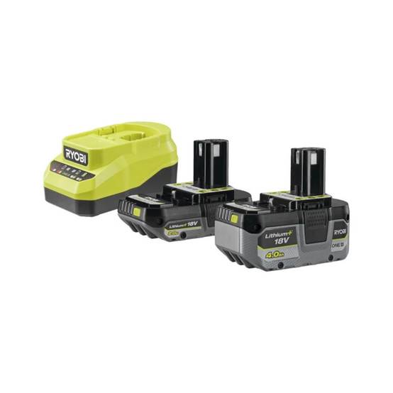 Ryobi - Pack 2 batteries RYOBI 18V One+ 4,0 et 2,0Ah - Chargeur rapide compact - RC18120A-242X
