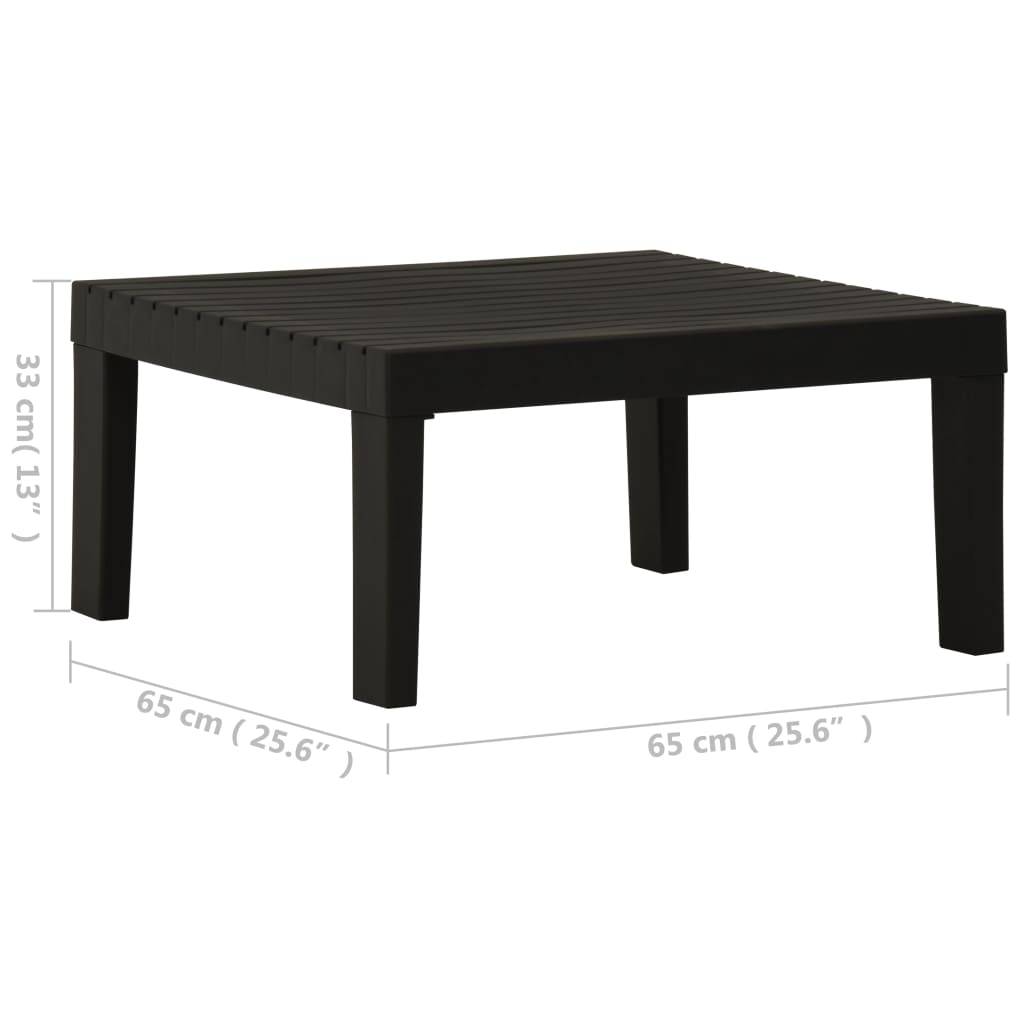 ComfortXL - Petit Salon de Jardin 2 pcs Plastique Canapé Table Basse Coussins Gris – ComfortXL Outdoor Living - Image 3