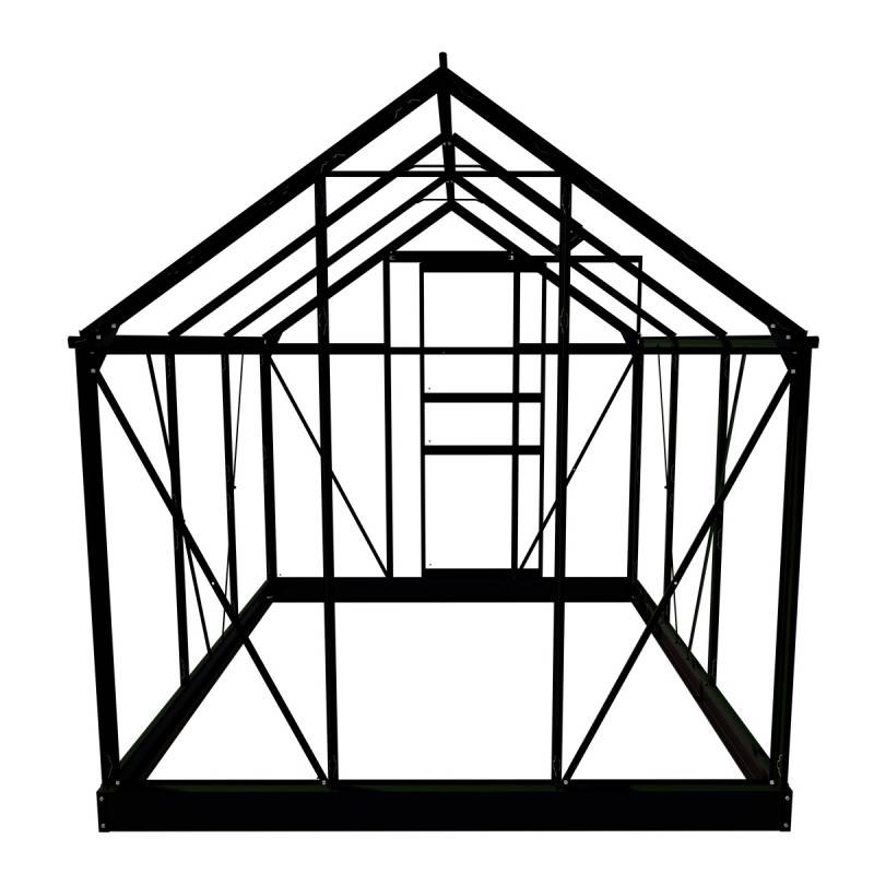 Halls - Serre en polycarbonate 3,8 m² - Popular 66, noir - Halls - Image 5