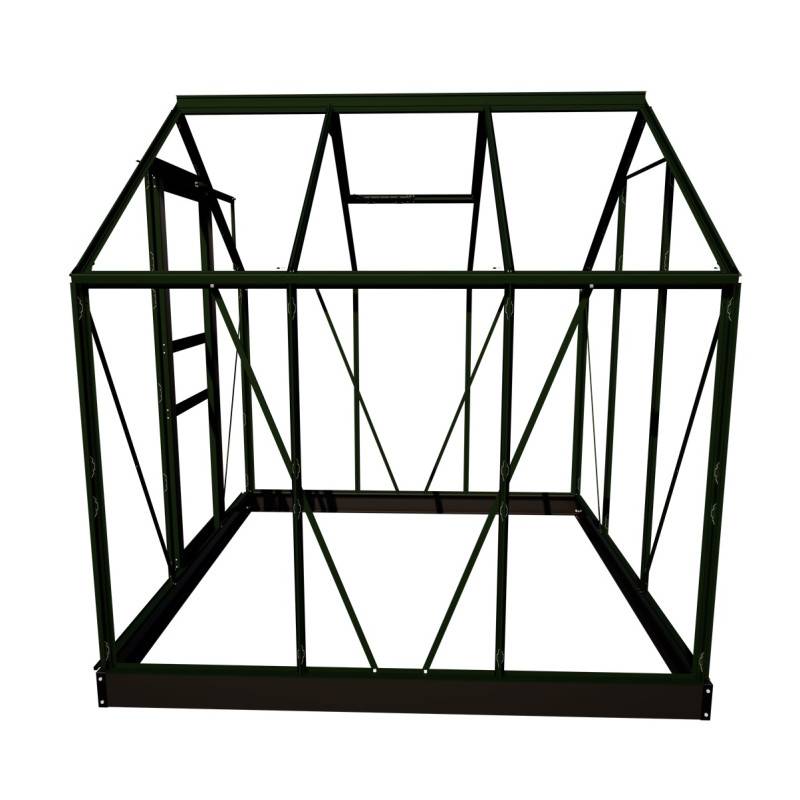 Halls - Serre en polycarbonate 3,8 m² - Popular 66, noir - Halls - Image 4