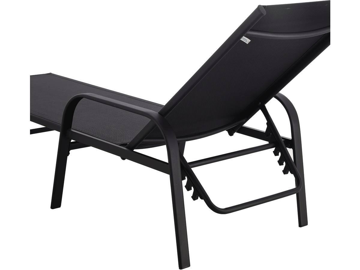 Habitat Et Jardin - Lot De 2 Bains De Soleil En Métal Avec Accoudoirs "farniente" - Noir -habitat Et Jardin - Image 3