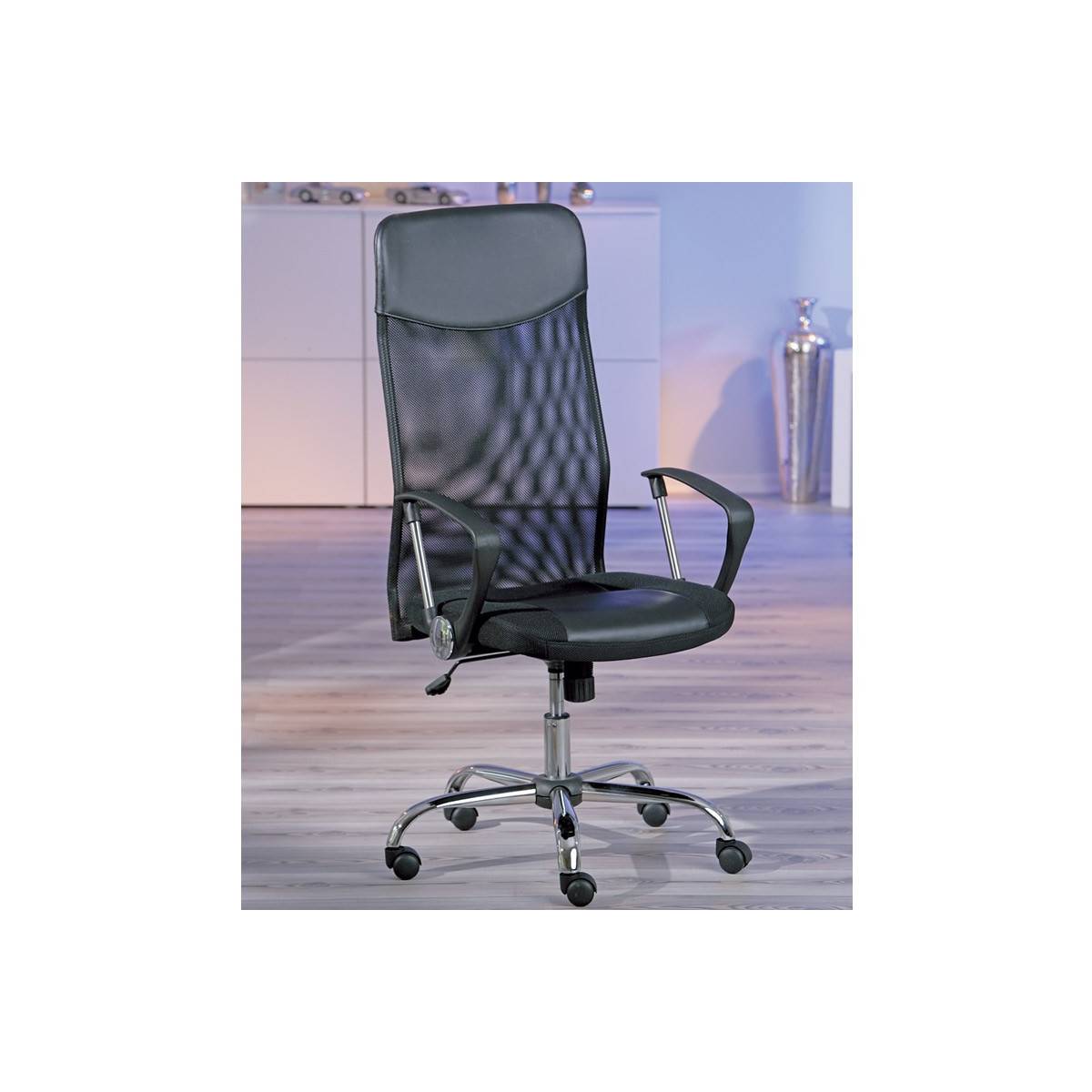 Fauteuil de Bureau à Roulettes "Work" 121cm Noir - Image 2