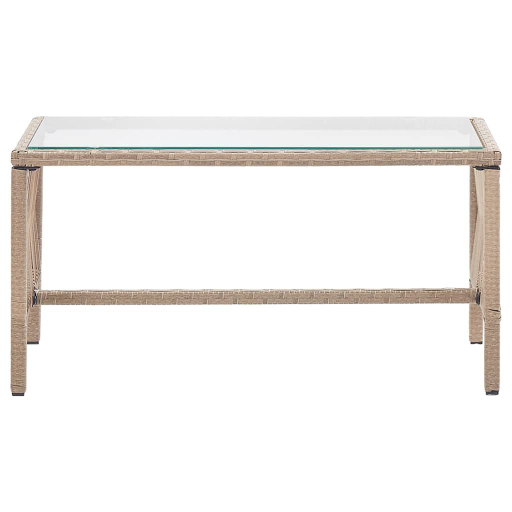 Helloshop26 - Salon de jardin meuble d'extérieur ensemble de mobilier 4 pièces avec coussins résine tressée beige - Image 4