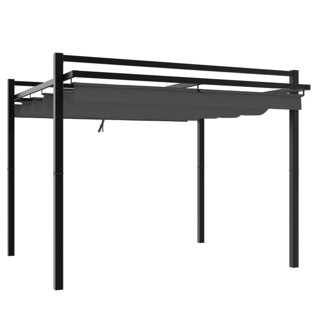Tonnelle Moderne Aluminium 3x3 m Toit Coulissant Anti-UV pour Extérieur Anthracite – ComfortXL Outdoor Living - Image 2