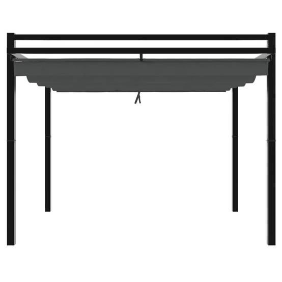 Tonnelle Moderne Aluminium 3x3 m Toit Coulissant Anti-UV pour Extérieur Anthracite – ComfortXL Outdoor Living - Image 4