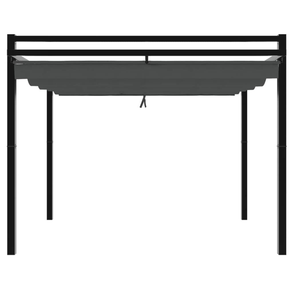 Tonnelle Moderne Aluminium 3x3 m Toit Coulissant Anti-UV pour Extérieur Anthracite – ComfortXL Outdoor Living - Image 4