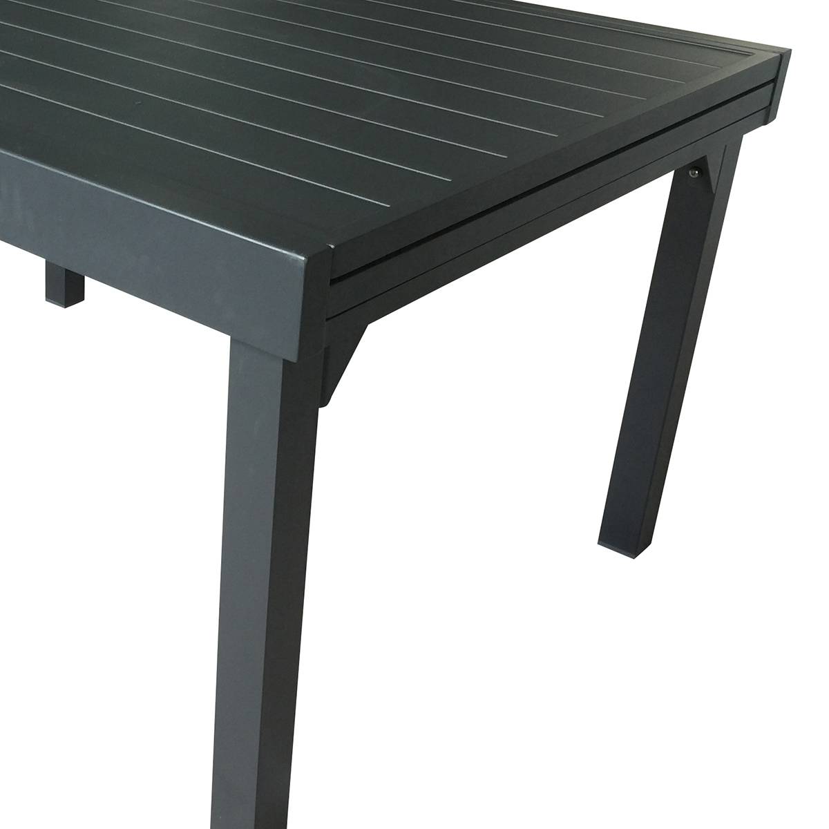 Wilsa Garden - Table Modulo 6/10 personnes structure et plateau en aluminium gris anthracite - Image 3