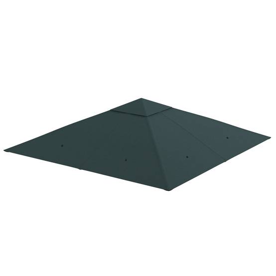 Toit remplacement pavillon jardin polyester 2,98x2,98 m gris foncé - Image 2