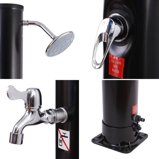 Douche solaire MOOREA noire 18L - HAPPY GARDEN - Image 4