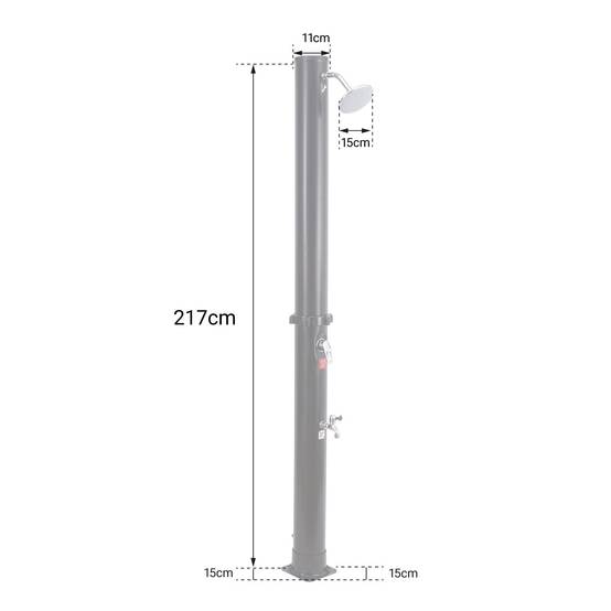 Douche solaire MOOREA noire 18L - HAPPY GARDEN - Image 7