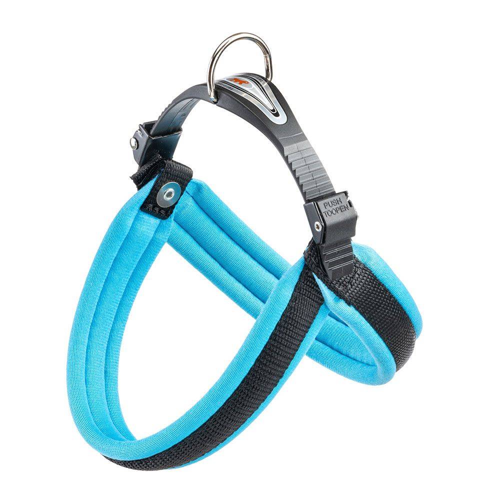 Ferplast - Ferplast Harnais ergonomique pour chiens AGILA FLUO 1, ajustement parfait, fermeture pratique avec lacet, rembourrage souple, A=B 32÷38 cm 15 mm Bleu - Image 1