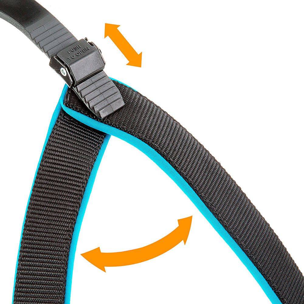 Ferplast - Ferplast Harnais ergonomique pour chiens AGILA FLUO 1, ajustement parfait, fermeture pratique avec lacet, rembourrage souple, A=B 32÷38 cm 15 mm Bleu - Image 6