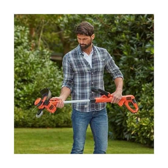 Tondeuse a Gazon BLACK+DECKER Outil 3-en-1 Filaire 550W Coupe-Bordures BESTA530CM-QS Dresse-Bordures et 30 cm - Image 2
