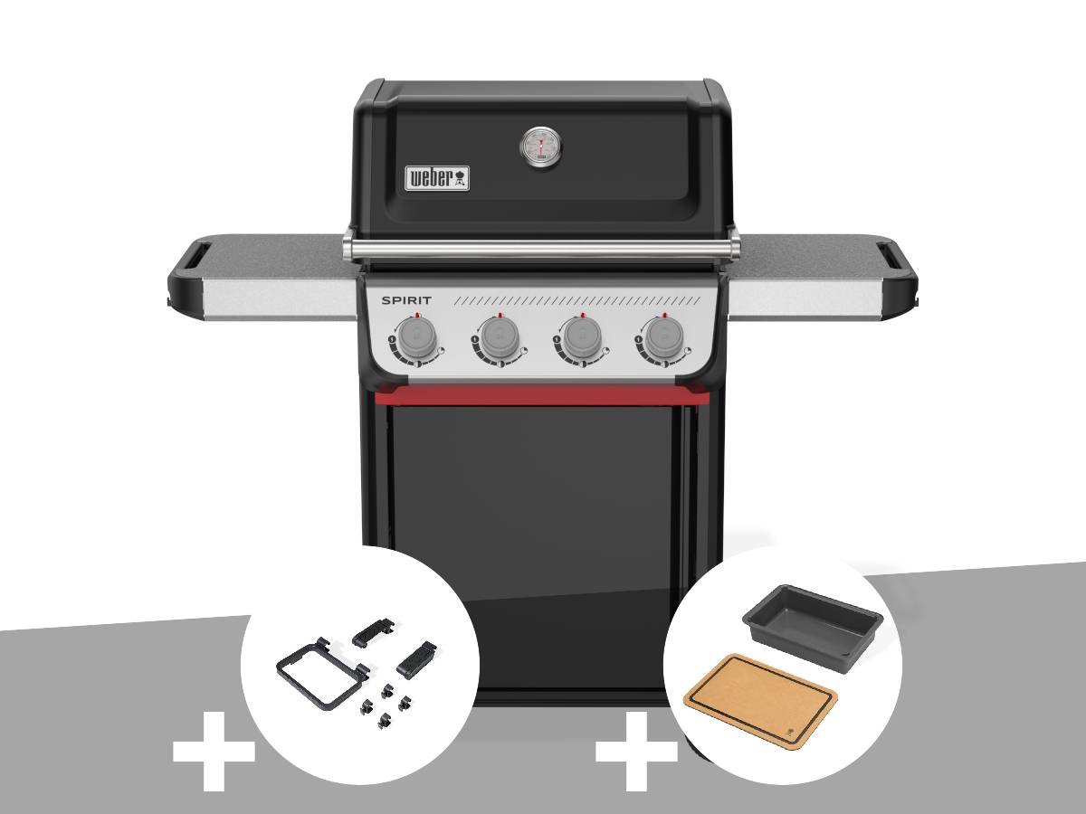 Weber - Barbecue à gaz Spirit E-410 + Set d'accessoires clipsables Weber Works + Bac et planche à découper Weber Works  - Weber - Image 2