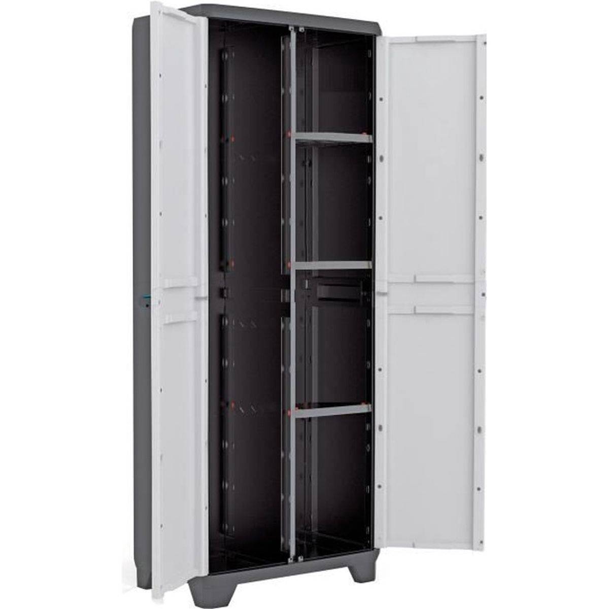 Keter - Armoire de rangement utilitaire Linear 68 x 39 x 173 cm noir et gris - Keter - Image 1