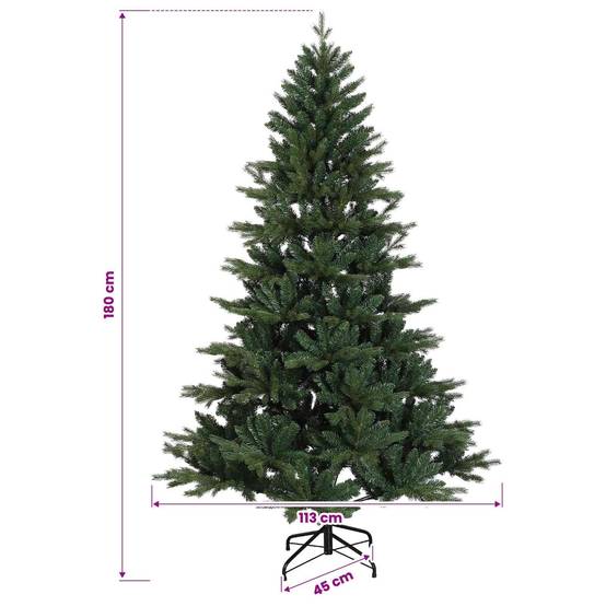 Vidaxl - Sapin de Noël artificiel avec boules 180 cm 300 LED Blanc chaud vidaXL 3466666 - Image 3