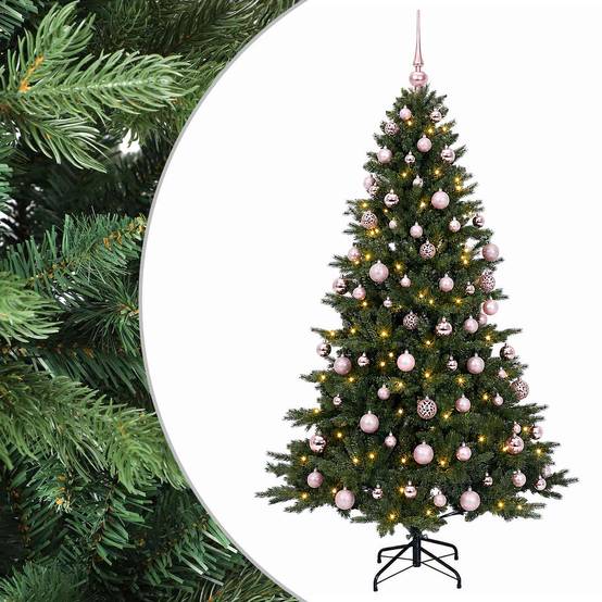 Vidaxl - Sapin de Noël artificiel avec boules 180 cm 300 LED Blanc chaud vidaXL 3466666 - Image 2