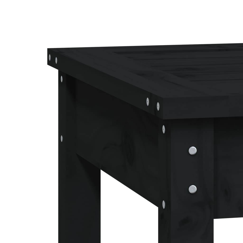 Maison Chic - Banc de jardin - Banc d'extérieur - Banquette à 2 places noir 203,5x44x45cm bois massif de pin - Image 6