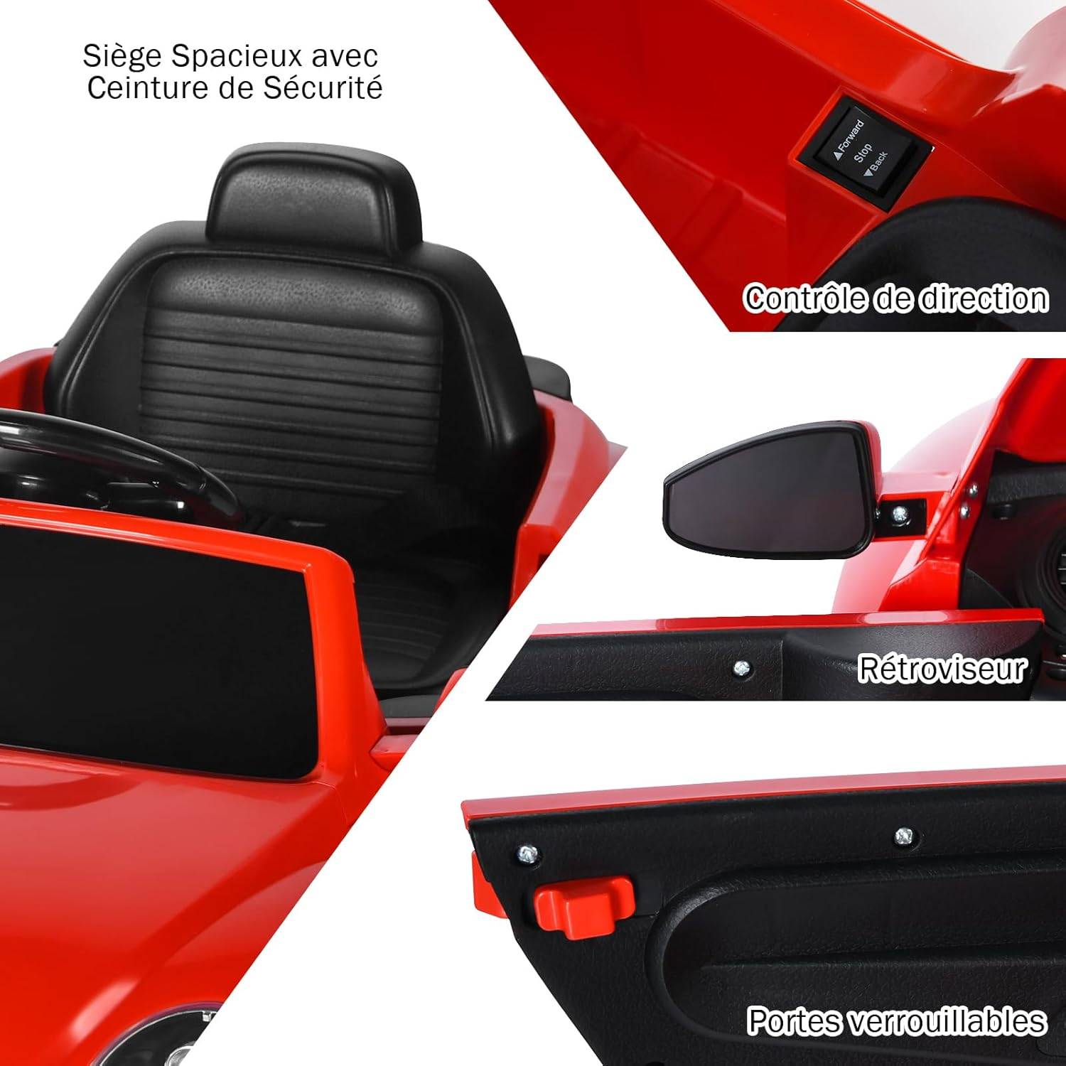 Volkswagen Beetle Voiture Électrique 12V Enfants avec Télécommande 2,4G,Charge 30kg Rouge - Image 1