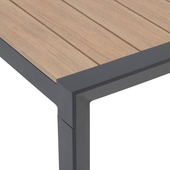 Hesperide - Table de jardin "Évasion" effet bois honey & graphite 6 places lates en aluminium - Hespéride - Image 3