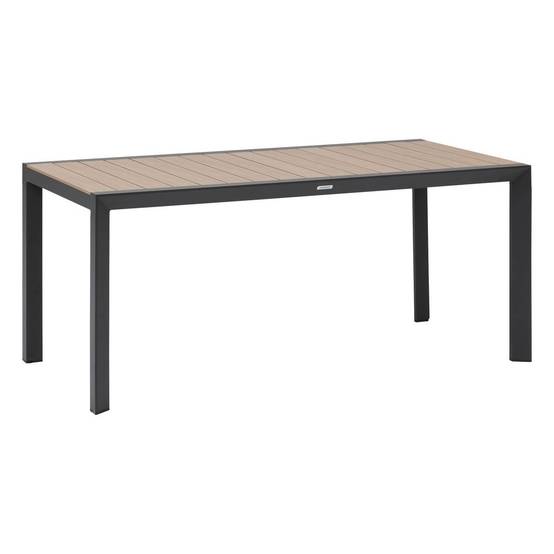 Hesperide - Table de jardin "Évasion" effet bois honey & graphite 6 places lates en aluminium - Hespéride - Image 2