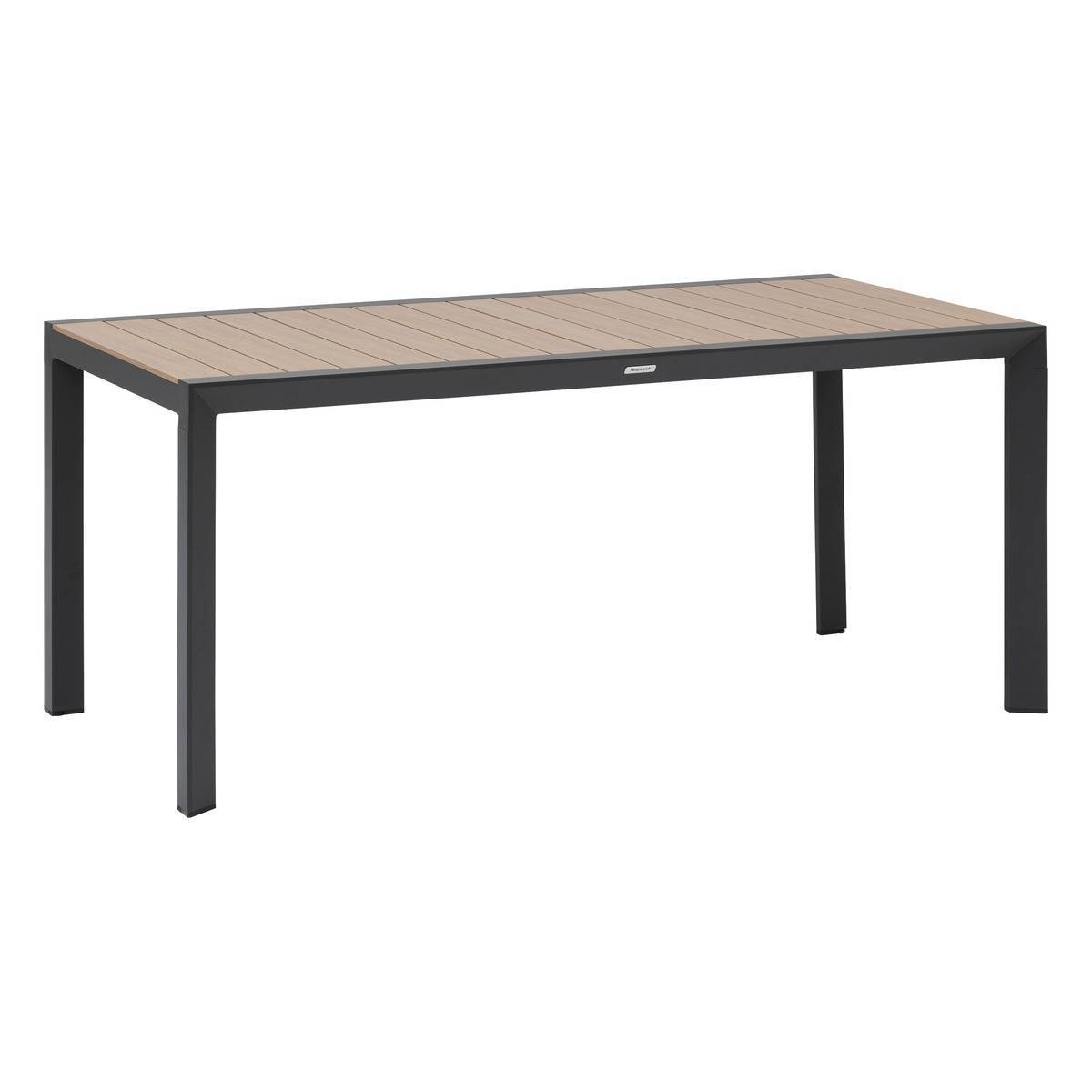 Hesperide - Table de jardin "Évasion" effet bois honey & graphite 6 places lates en aluminium - Hespéride - Image 2