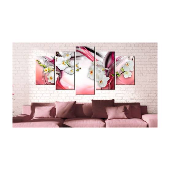 Tableau Imprimé "Mélodie Rose" 50 x 100 cm - Image 2