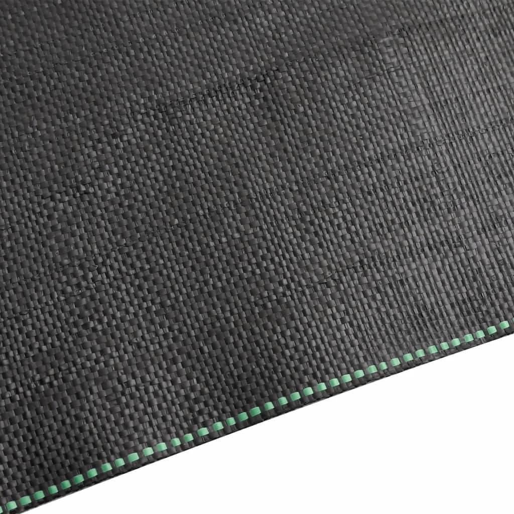 Toile Paillage Anti-Herbes 150g/m² PP Tissé pour Jardin Allée 2x10 m Noir - ComfortXL Outdoor Living - Image 4