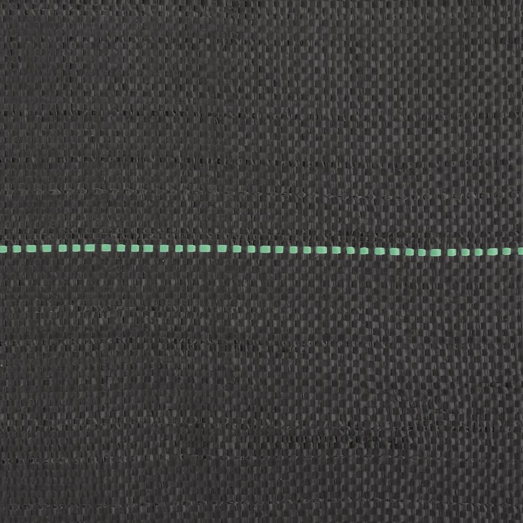 Toile Paillage Anti-Herbes 150g/m² PP Tissé pour Jardin Allée 2x10 m Noir - ComfortXL Outdoor Living - Image 5