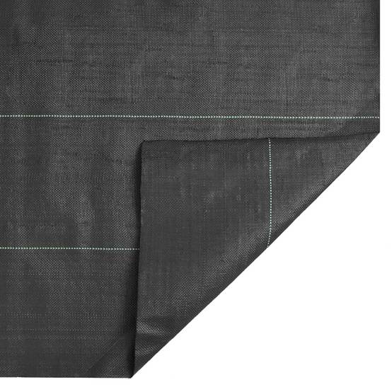 Toile Paillage Anti-Herbes 150g/m² PP Tissé pour Jardin Allée 2x10 m Noir - ComfortXL Outdoor Living - Image 7