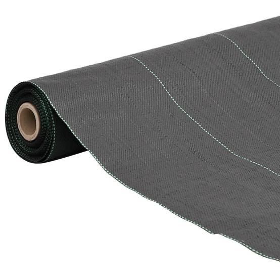Toile Paillage Anti-Herbes 150g/m² PP Tissé pour Jardin Allée 2x10 m Noir - ComfortXL Outdoor Living - Image 2