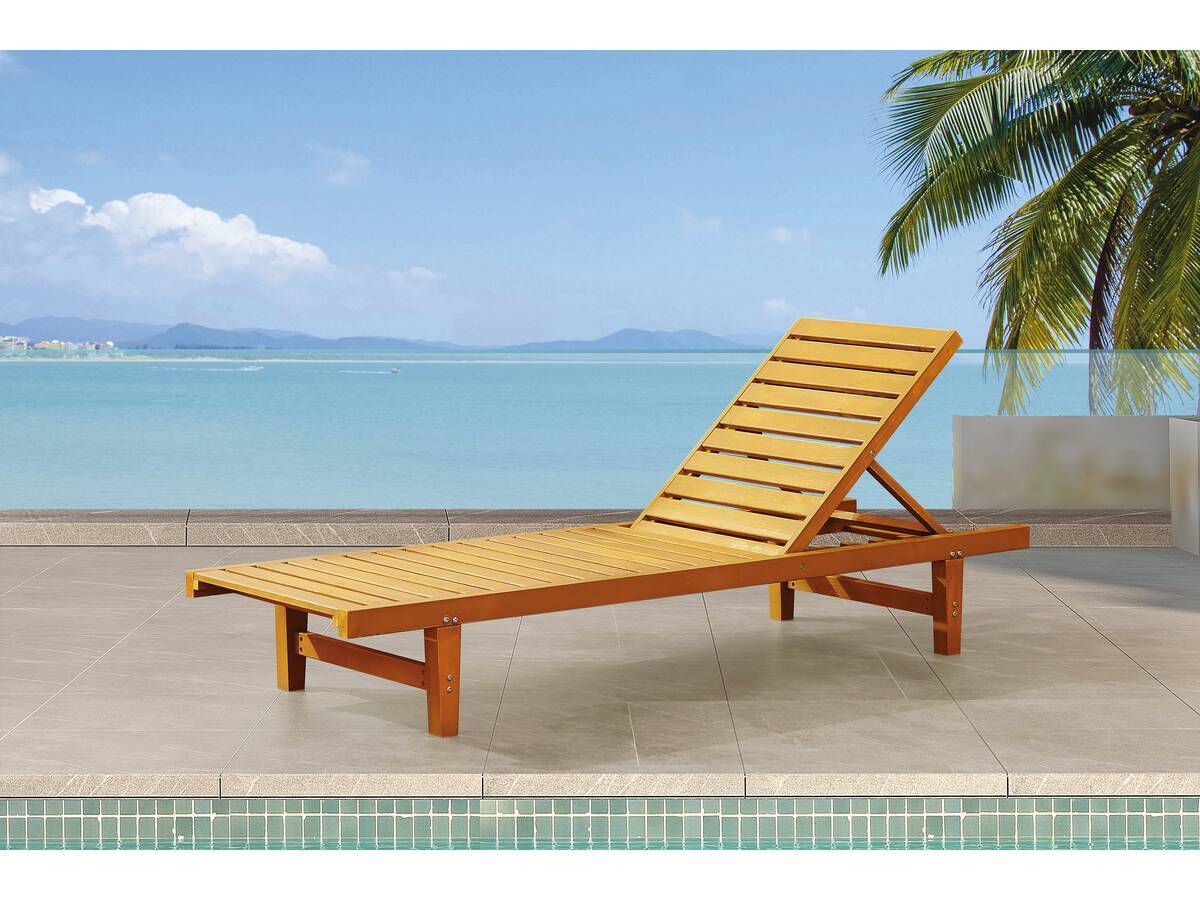 Habitat Et Jardin - Bain De Soleil En Bois "rawai" -  Marron Clair -habitat Et Jardin - Image 2