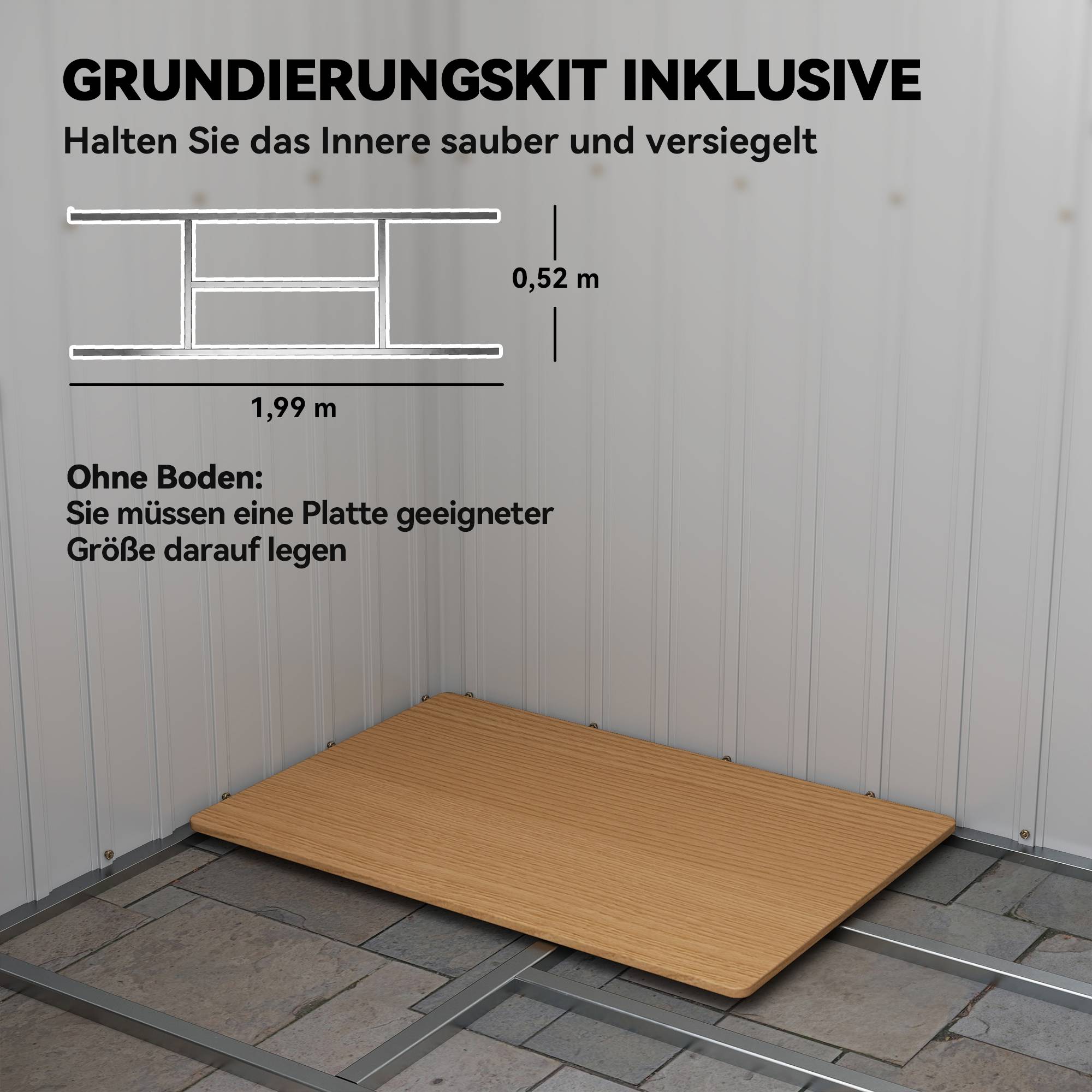 Abri de jardin acier galvanisé portes coulissantes fenêtres aération 213x130x172 cm gris foncé cabanon jardin extérieur - Image 8