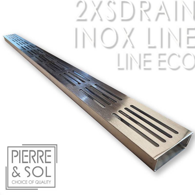 Caniveau Inox Hauteur 2,5 cm - 2XSDRAIN EASY Grille Inox Line - LINE ECO -       Élément d'angle - Image 2