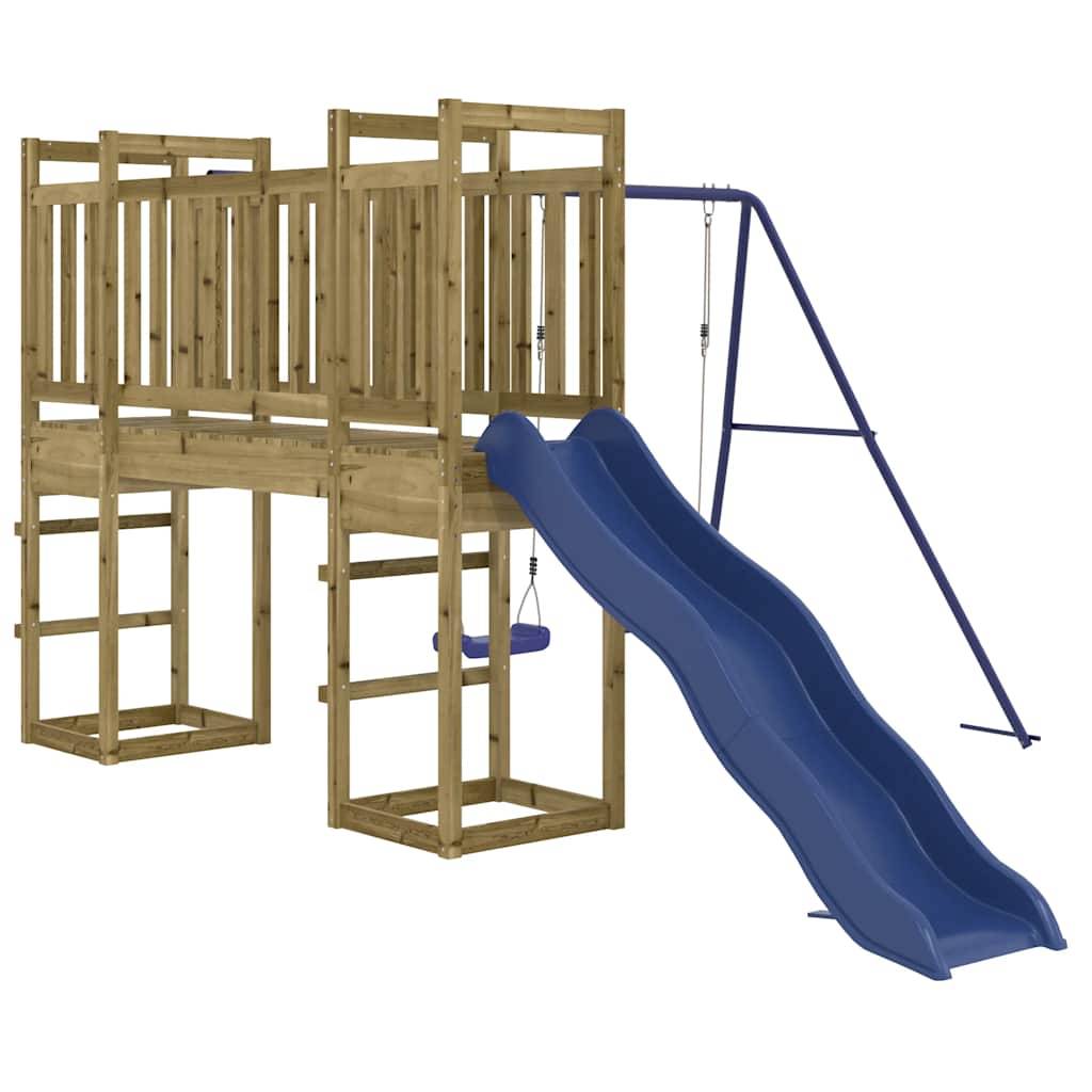 Aire de jeux d'extérieur - Jeu Plein air enfant bois de pin imprégné rj20 - Image 1