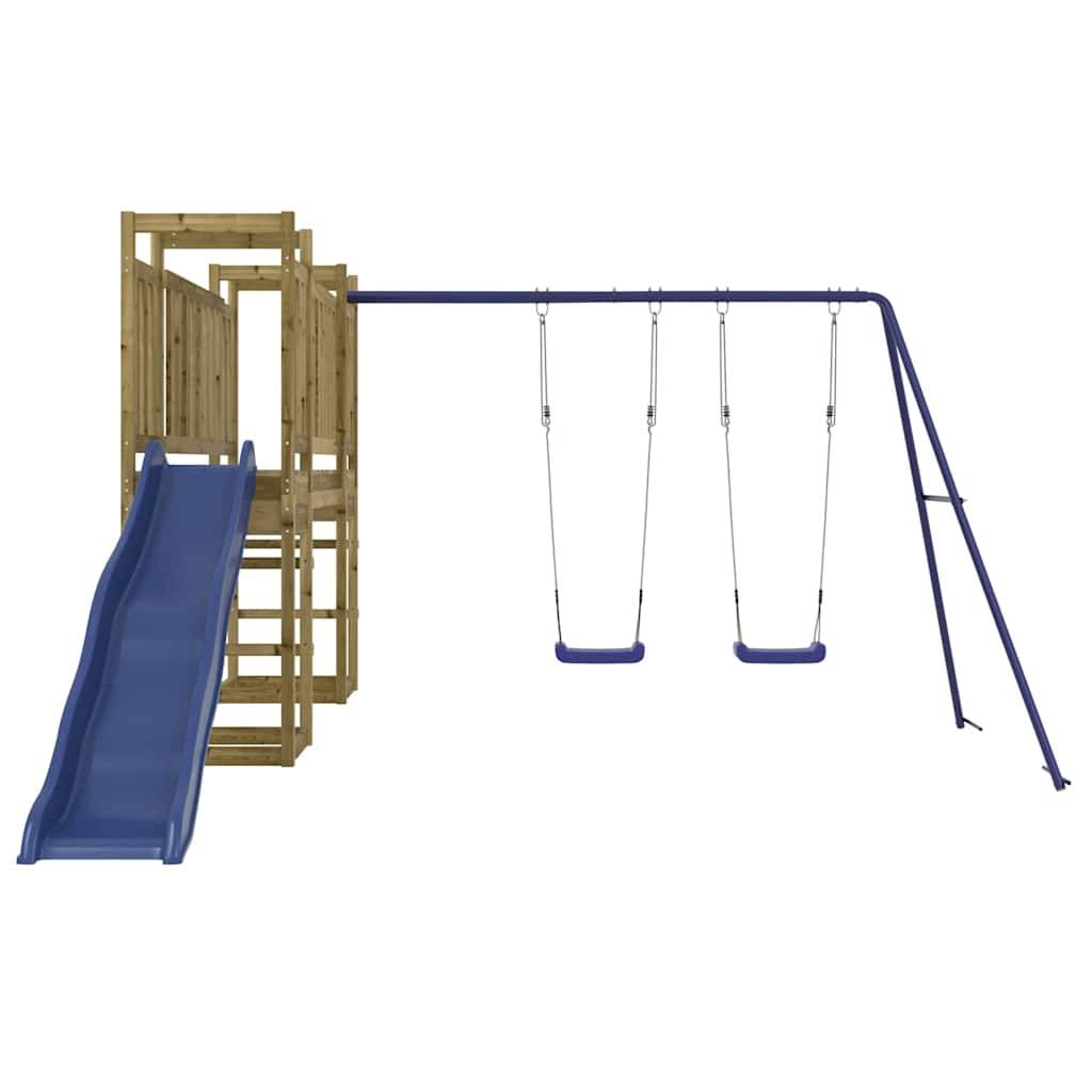 Aire de jeux d'extérieur - Jeu Plein air enfant bois de pin imprégné rj20 - Image 4