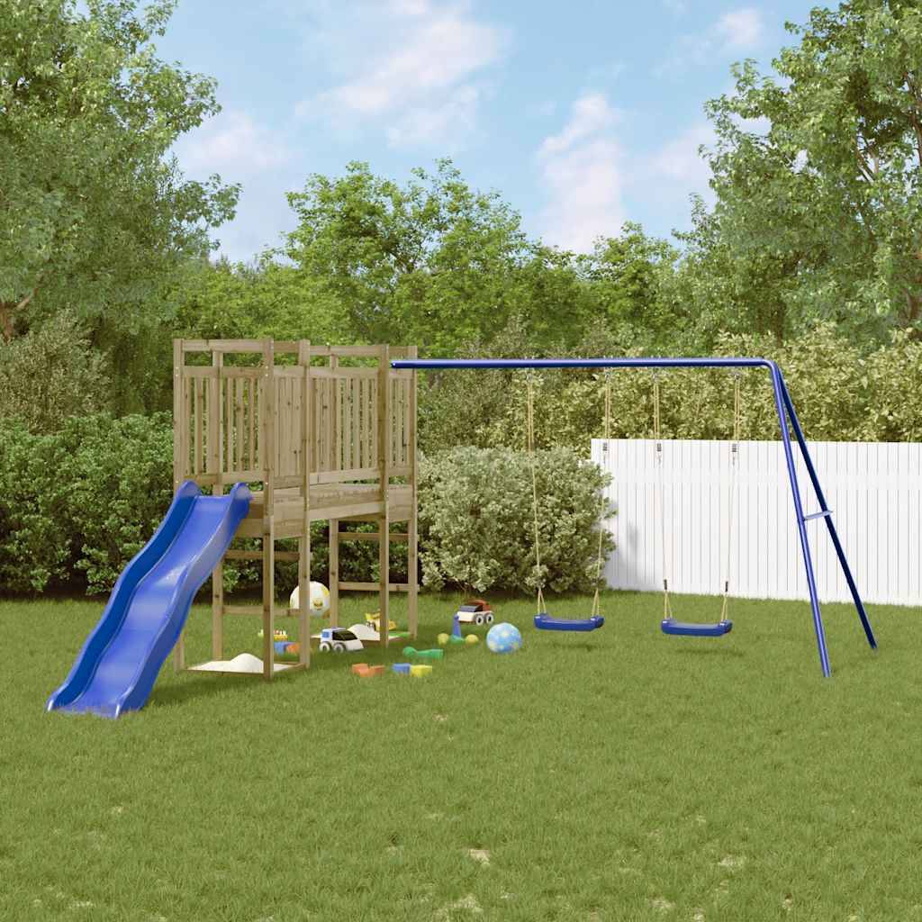 Aire de jeux d'extérieur - Jeu Plein air enfant bois de pin imprégné rj20 - Image 2