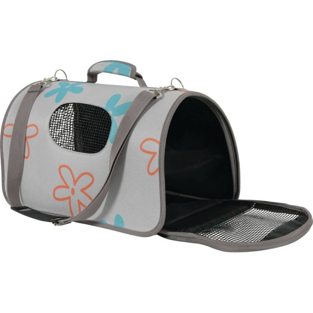 Animallparadise - Panier de transport Flower,  S, Gris, pour chat ou chien. max 4 kg - Image 4