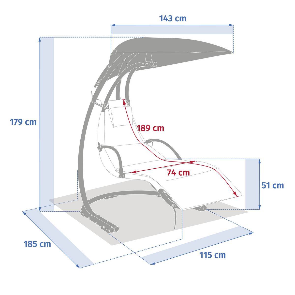 Hesperide - Transat Meoria 175x112x196cm argile - Hespéride - Image 7