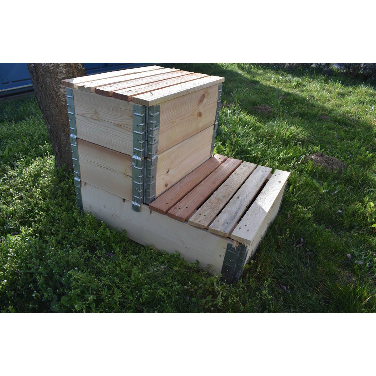 Multitanks - Composteur évolutif en bois naturel de 192 litres 800x600mm - Image 2