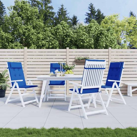 PANGIVO - Coussins de chaise à dossier haut lot de 4 tissu Oxford bleu royal 120 x 50 x 3 cm - PANGIVO - Image 1