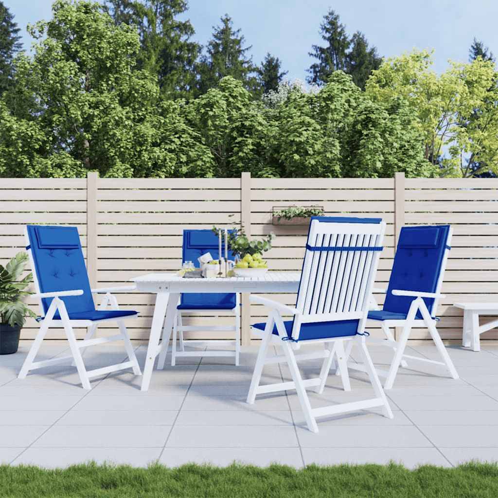 PANGIVO - Coussins de chaise à dossier haut lot de 4 tissu Oxford bleu royal 120 x 50 x 3 cm - PANGIVO - Image 1
