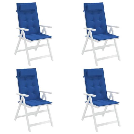 PANGIVO - Coussins de chaise à dossier haut lot de 4 tissu Oxford bleu royal 120 x 50 x 3 cm - PANGIVO - Image 4
