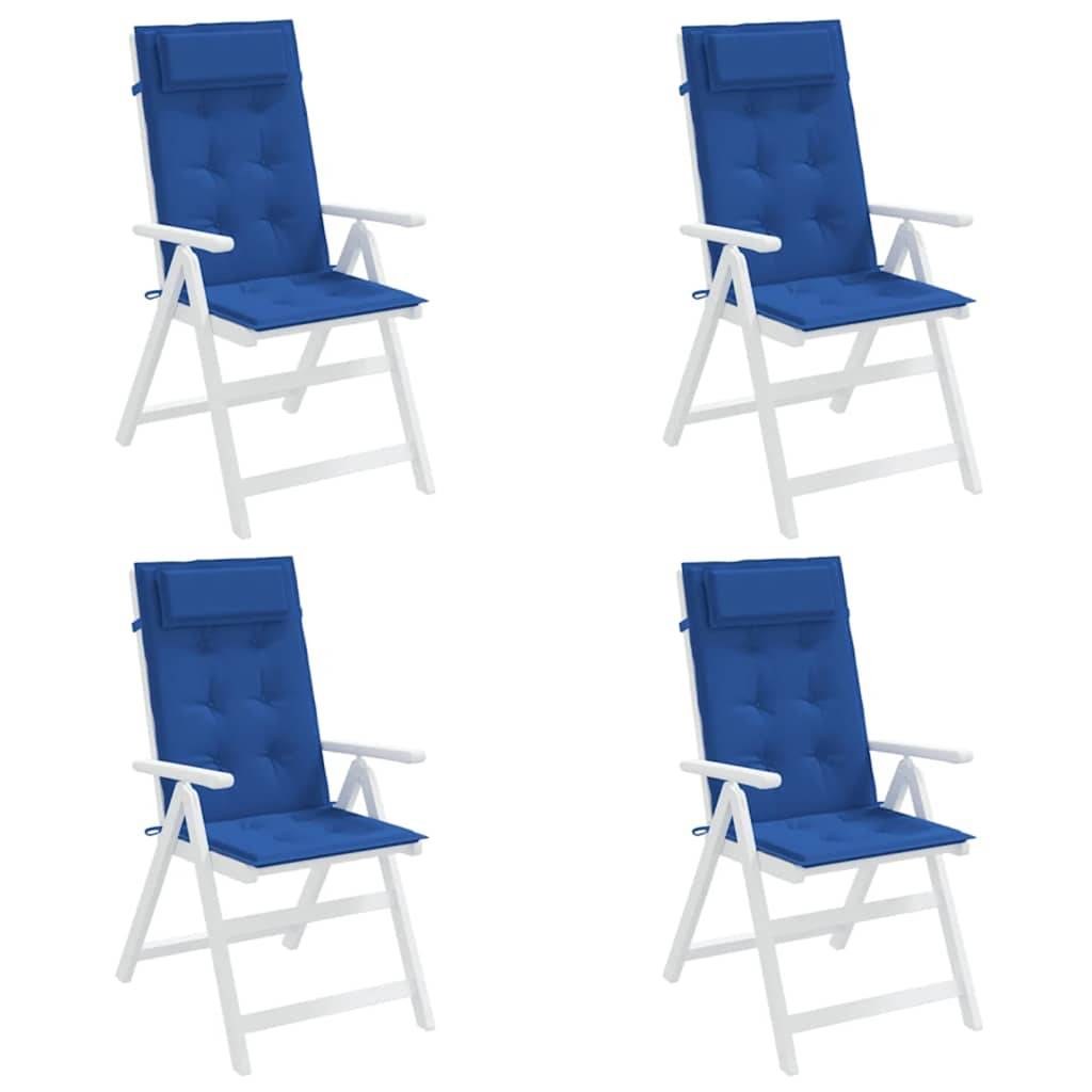 PANGIVO - Coussins de chaise à dossier haut lot de 4 tissu Oxford bleu royal 120 x 50 x 3 cm - PANGIVO - Image 4