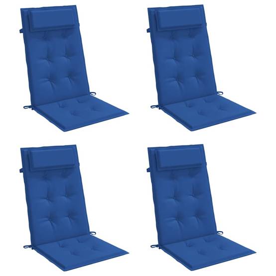 PANGIVO - Coussins de chaise à dossier haut lot de 4 tissu Oxford bleu royal 120 x 50 x 3 cm - PANGIVO - Image 3